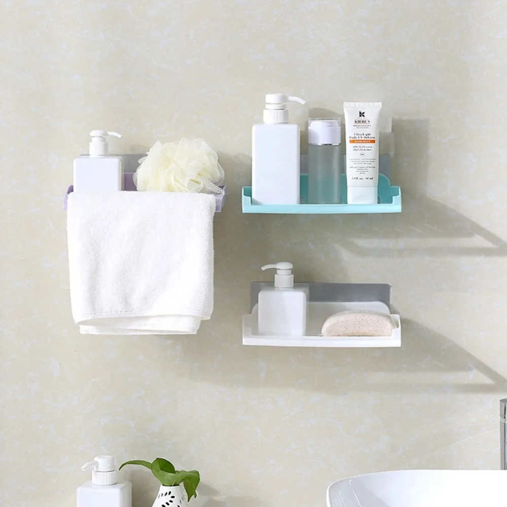 Storage rack Perforation-free and traceless wall-suckingShower Shelf Basket Bathroom Shampoo Holder Kitchen | Дом и сад