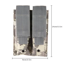 9 мм 600D Молл нейлон тактический двойной маг Пистолет подсумок кобура закрыть для Открытый Охота Боевой Военный Открытый
