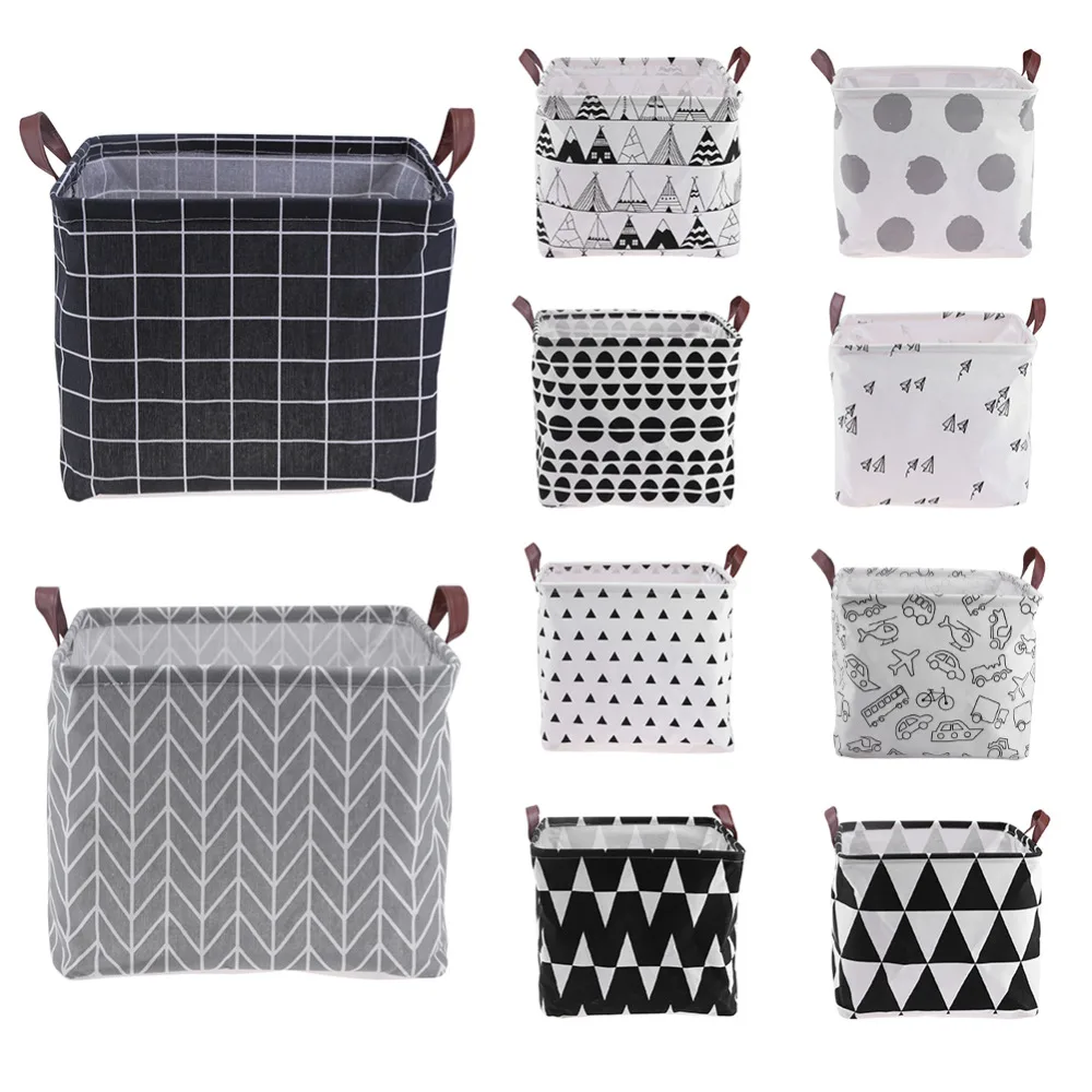 الكرتون قماش سلة التخزين سلة تخزين ملابس الاطفال نوم حامل سلة أشتات تخزين للعب
