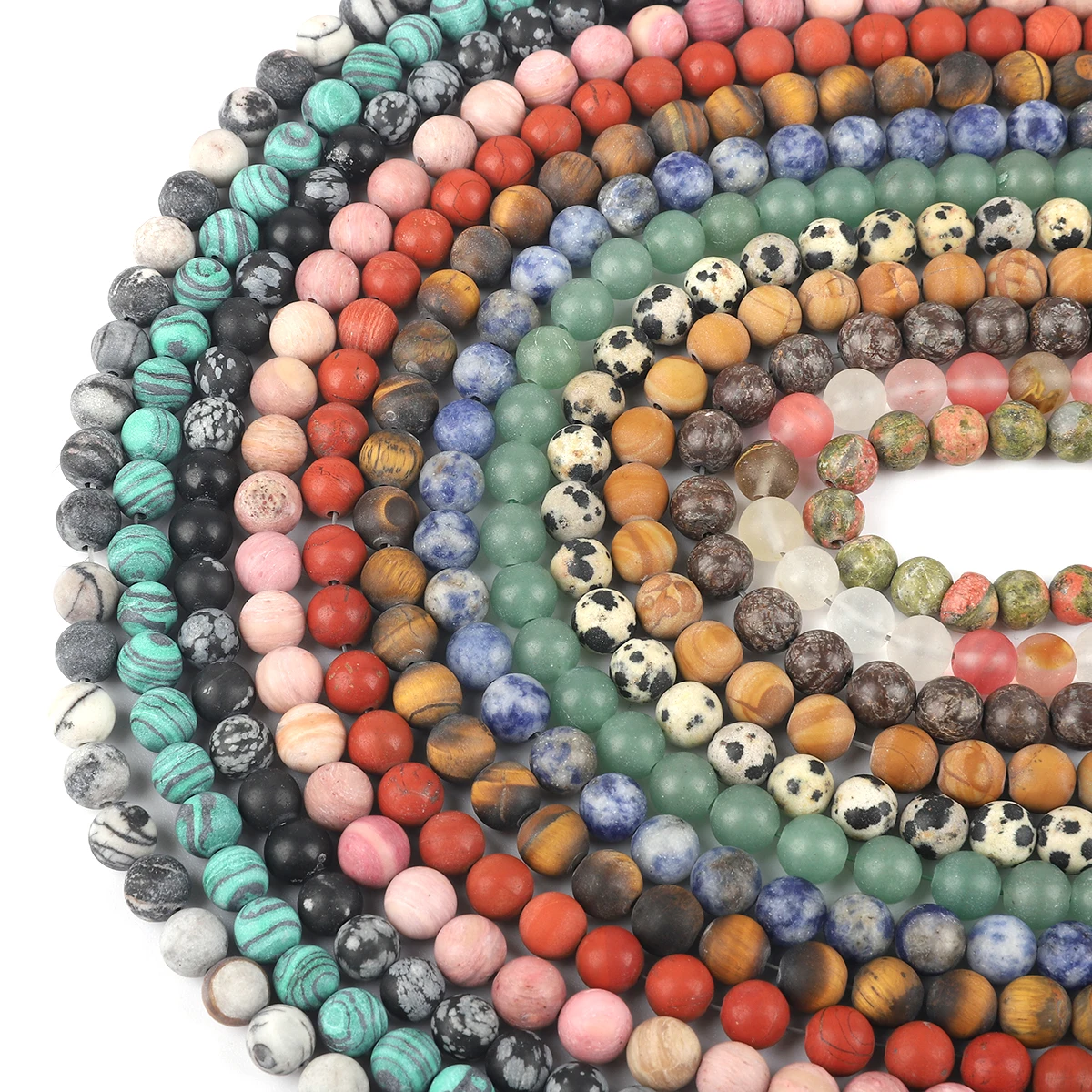 

HOT Multiple Styles 4 6 8 10MM Gorgeous Frosted Amazon Rose Pink Quartz Loose Stone Beads For DIY Handmade Bracelet Jewelry