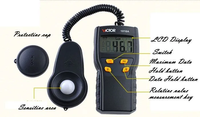 VC1010A свет метр, свет метр, Освещенность метр, lumen тестер