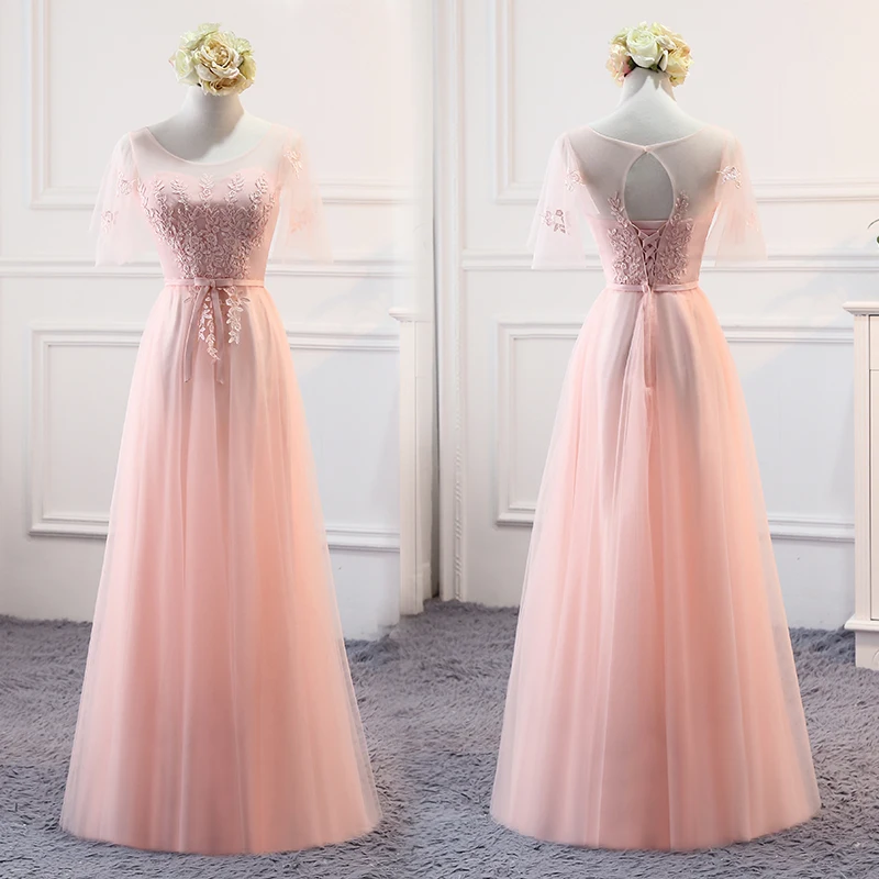 MSY03F# розовые кружевные платья подружки невесты, Длинные Короткие стильные свадебные платья для выпускного вечера, женской одежды из Китая