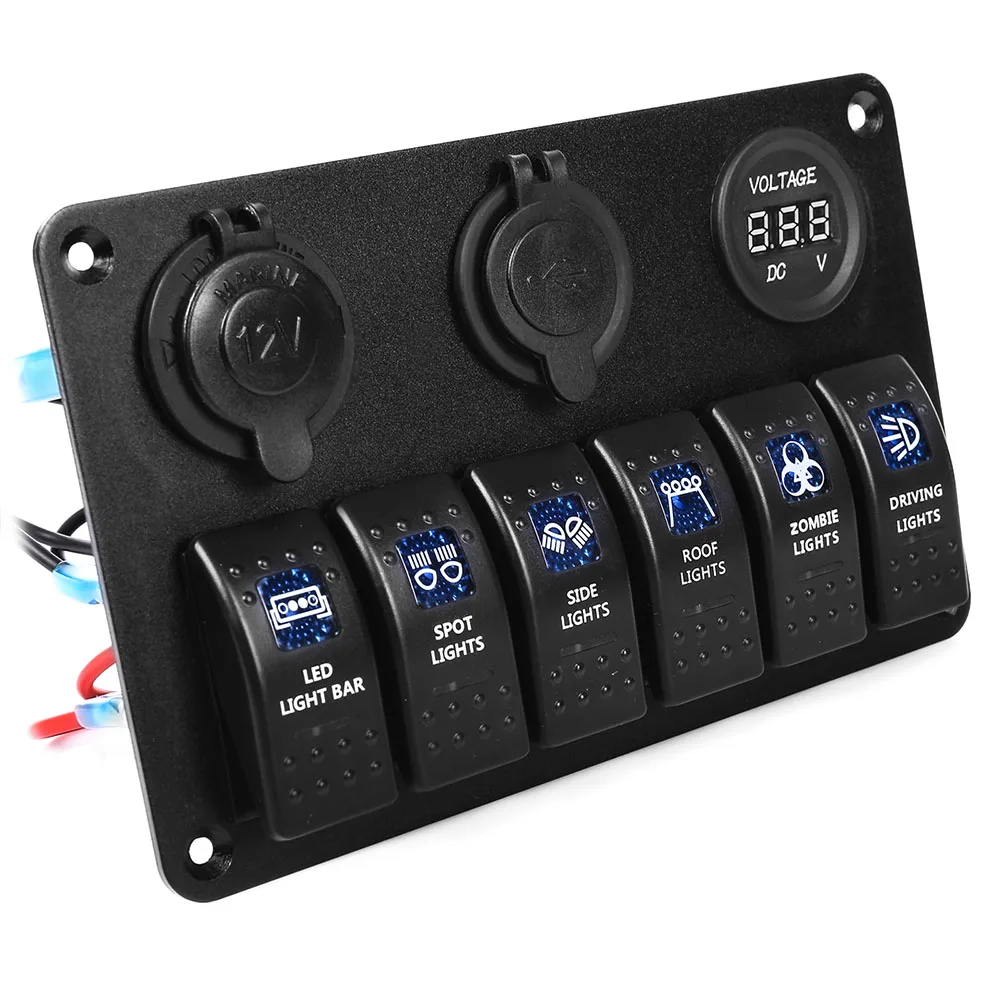 Новое поступление автомобиль 5 Pin двойной светодиодный фонарь USB зарядное