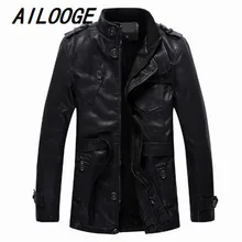 Большие размеры, Мужская популярная красивая куртка из искусственной кожи, Панк Новые черные толстые куртки из искусственной кожи, мужское зимнее пальто