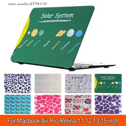 Печать рисунок радуга Жесткий чехол для Apple macbook Air Pro retina 11 12 13 15 сумка ноутбука Mac book 13,3 дюймов