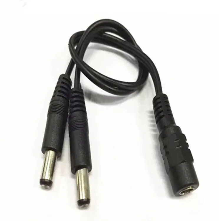 2а/2464/24AWG медный шнур DC5.5 * 2 1 разъем Женский к двойному штекеру кабель питания для