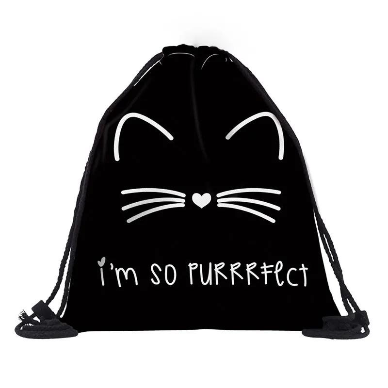 

DropShipping Mutilcolor Fashion School Drawstring backpack Bag Shoe Backpack Oxford women solid drawstring bags with string