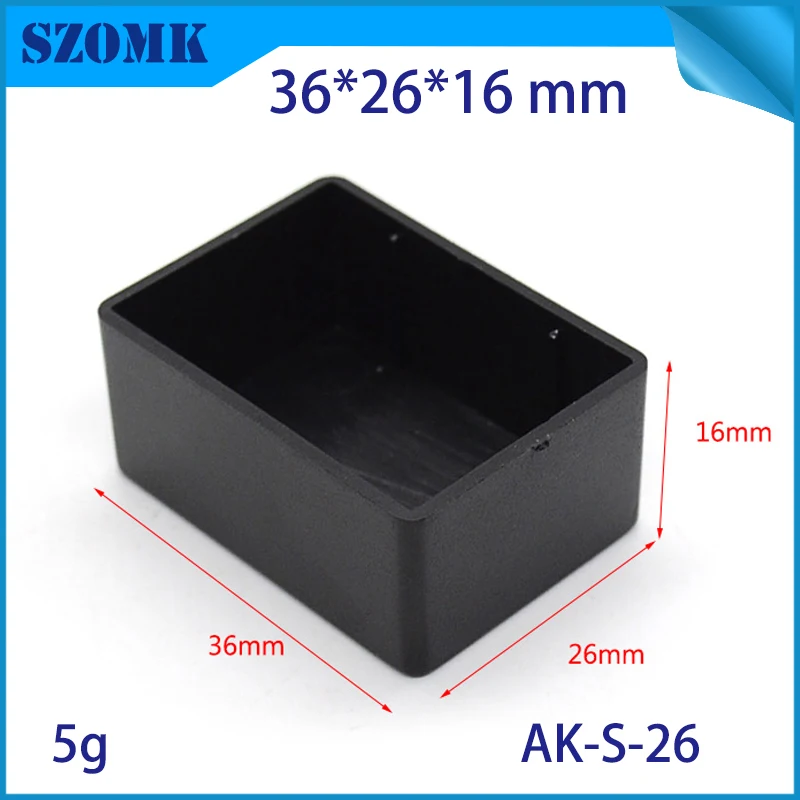 

(100 pcs) plastic box case electronic project 36*26*16mm abs plastic standard junction box for electronics pcb holders szomk