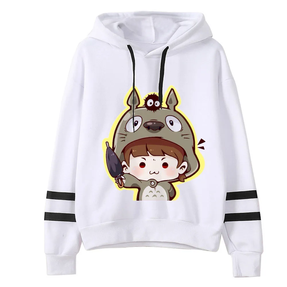  2019 Spring Autumn kawaii Women Cute Totoro Print Hoodies Women harajuku Long Sleeve Hooded Cartoon