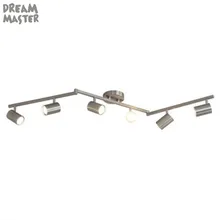 6-светильник, регулируемый светодиодный светильник ing Kit, гибкие складные ручки GU10 светодиодный лампы в комплекте никель черный белый светодиодный светильник