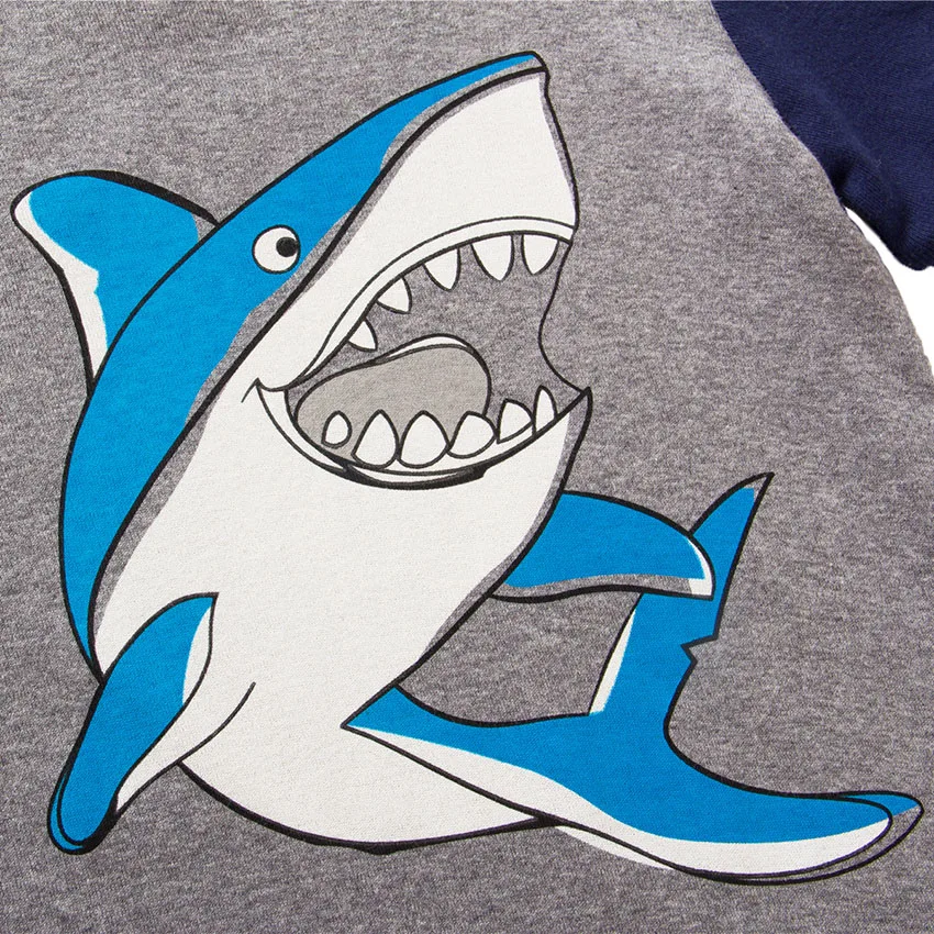 Dizoon Little Boys Shark Short Sleeve Pajamas Sets 2 Pieces