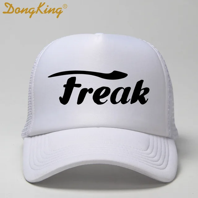 dongking men women summer casual mesh cap rock freak letters band mesh letters