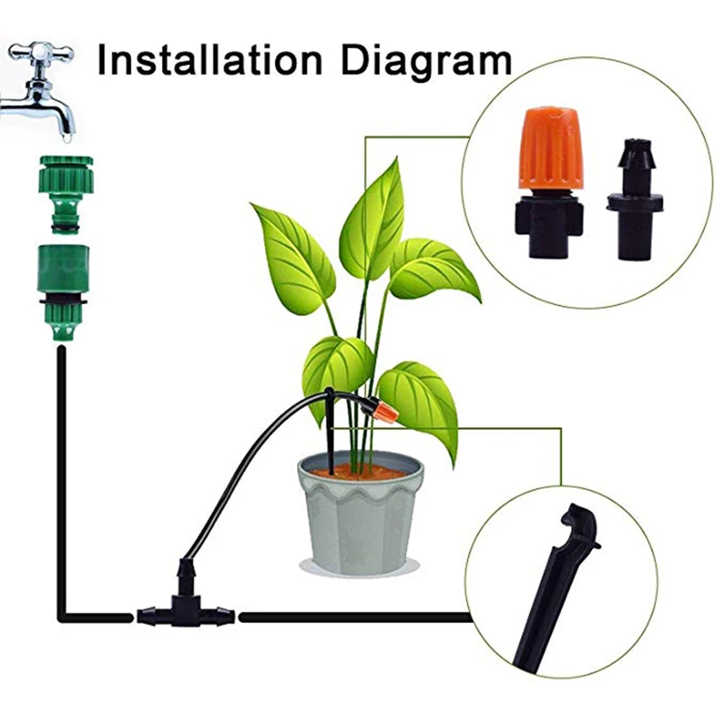 30m Automatic Micro Drip Irrigation System Garden Irrigation Spray Self Watering Kits with Adjustable Dripper 30m Automatic Micro Drip Irrigation System Garden Irrigation Spray Self Watering Kits with Adjustable Dripper