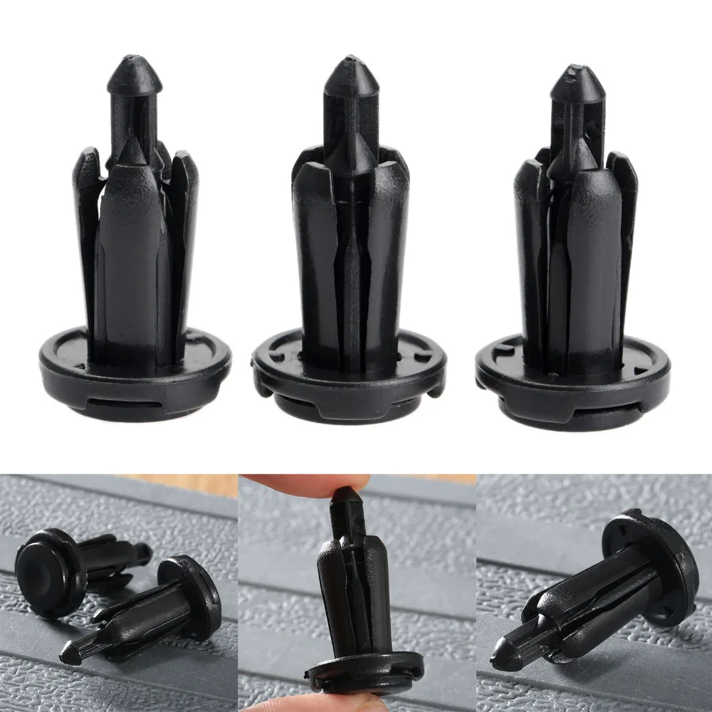 50Pcs Black Plastic Rivet Fastener for Nissan Altima 9mm Hole Car Styling Bumper Fender Push