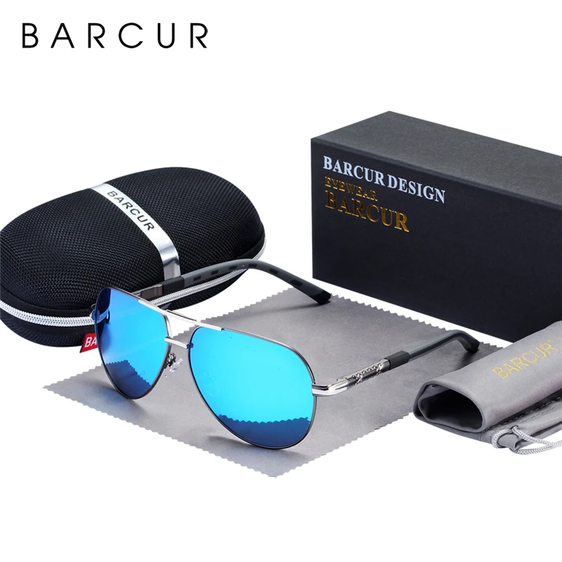 Солнечные очки BARCUR поляризационные UV400 Мужские модные солнцезащитные аксессуары