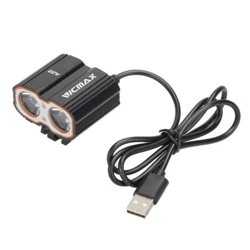 Водонепроницаемый Передний фонарь 6000лм 2x CREE XM-L T6 USB светодиодный велосипедный светильник