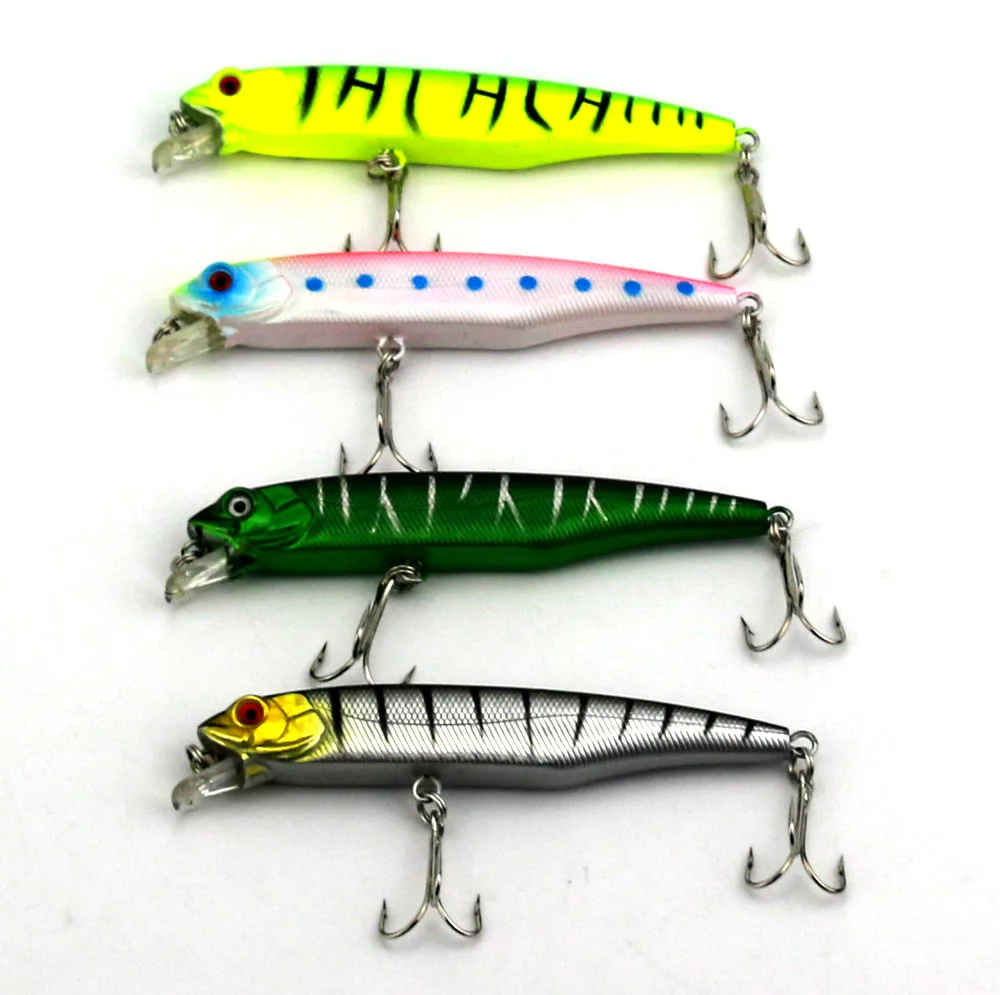 HENGJIA 50pcs minnow fishing lures wobbler pike bass carp trout perch