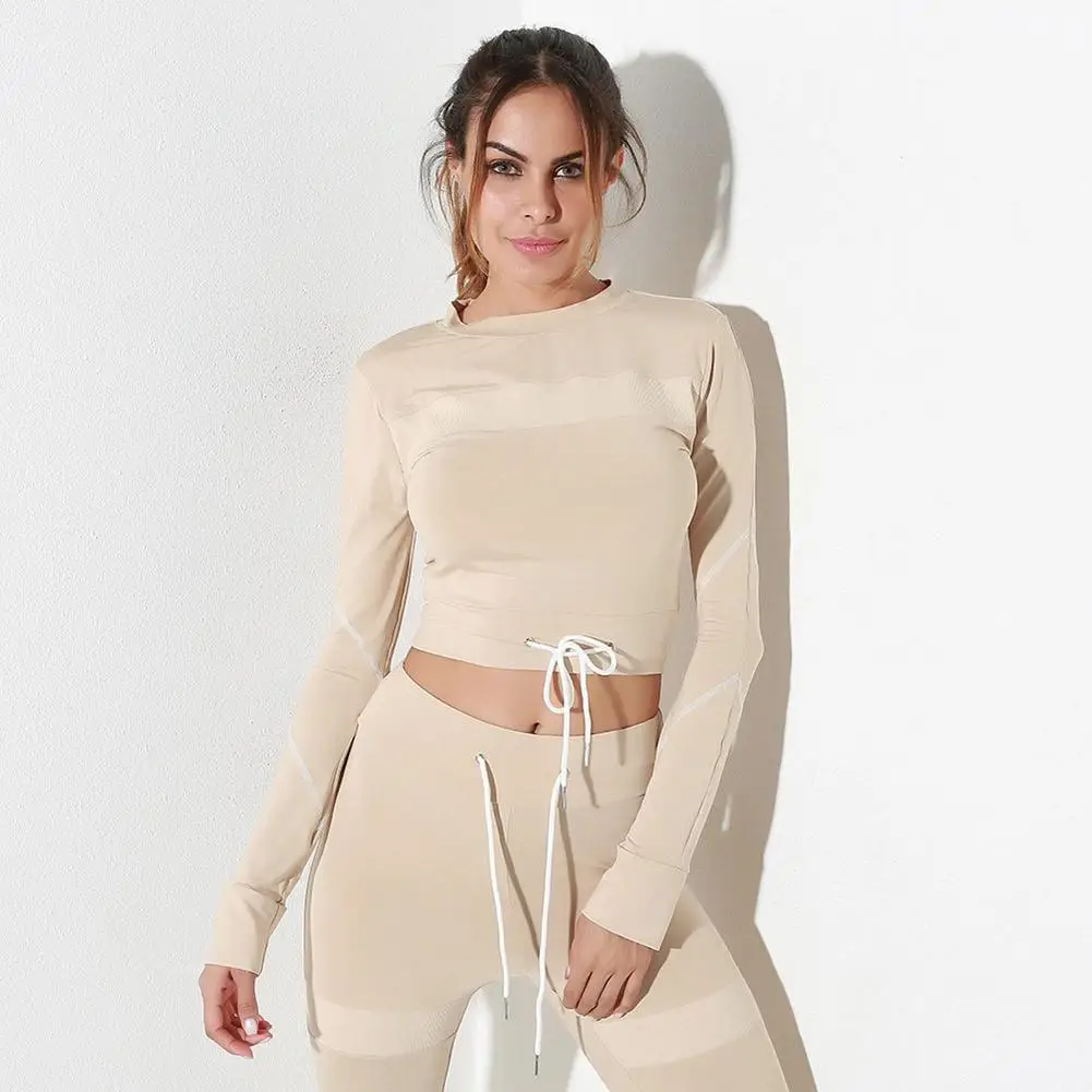 

Mumian New Fashion Four-pin six wire mesh stitching rope-pulling sportswear set
