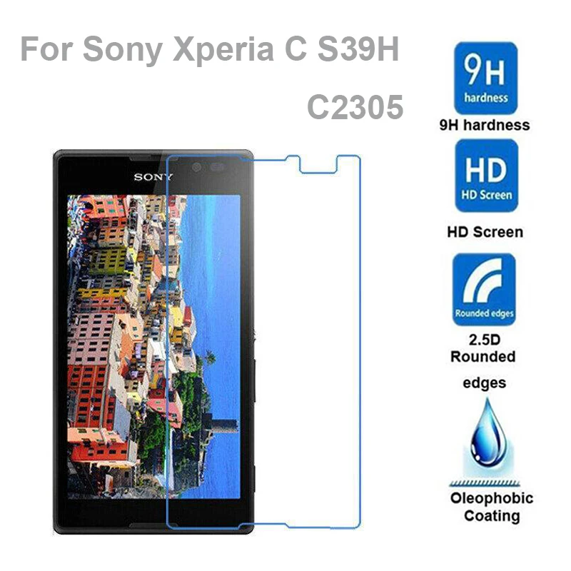 9H защита экрана 2.5D Закаленное стекло для Sony Xperia C S39H взрывозащищенное защитное