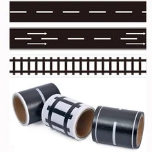 Railway Road Play traffic Washi Tape Sticker Wide Creative Roads Adhesive Masking Tape Scotch Road For Kids Toy Car Train Play 48mmx5m railway road washi tape wide creative traffic road adhesive masking tape road for kids toy car play