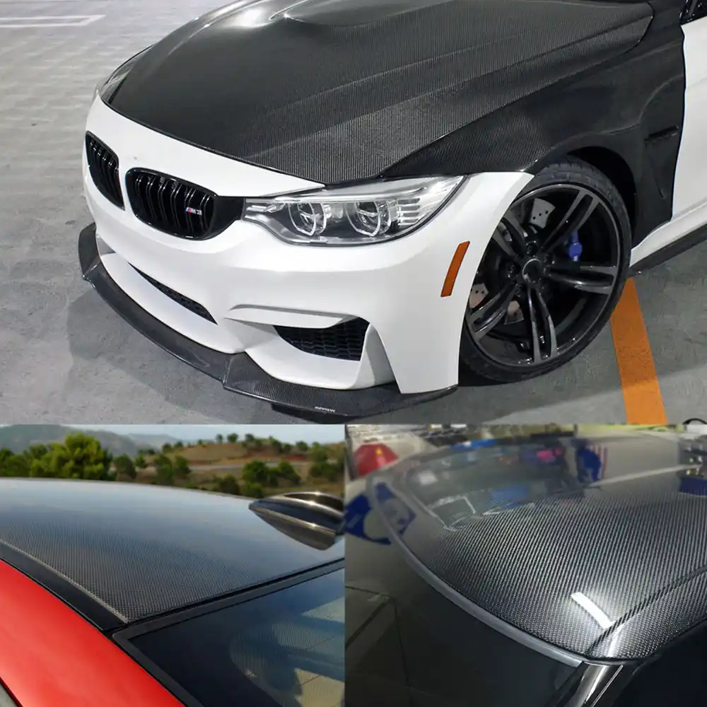 30x10cm Ultra Gloss 5d Carbon Fiber Vinyl Wrap Texture Body Color Film Pvc Car Body Sticker Interior Exterior Decora Car Styling