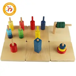 Материалы montessori различные стили вертикальный дюбель для дошкольников детские набор игрушек