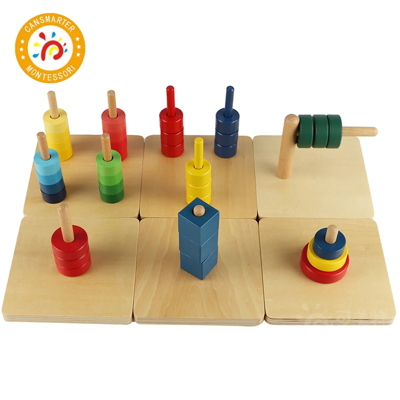 

Montessori Materials Various Styles Vertical Dowel for Preschool Baby Toys Suit