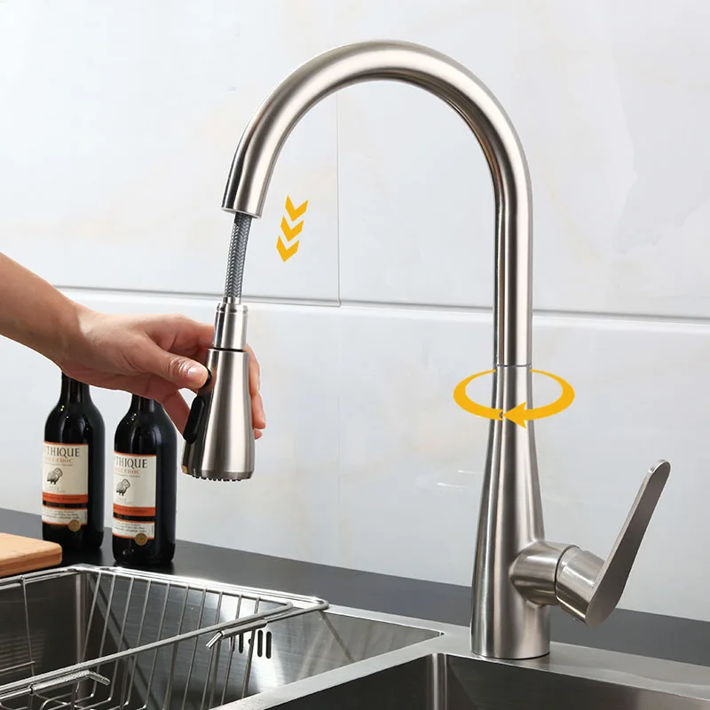 SUS 304 Brushed Nickle stainless steel no lead Kitchen ...