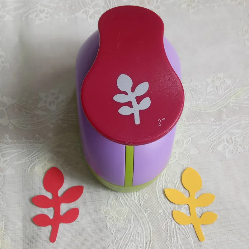 

free shipping 2 inch (about 4.8cm) leaf design of craft punch eva foam maker paper punches for scrapbooking