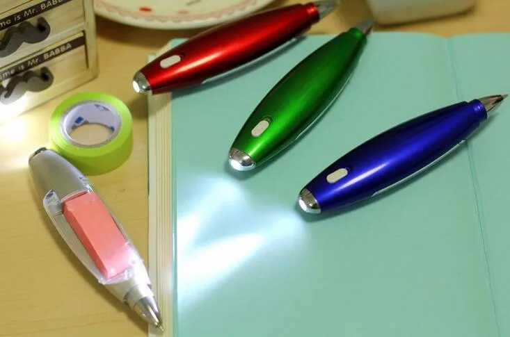 10 шт./лот Многофункциональный Шариковая ручка с Бумага для заметок и свет