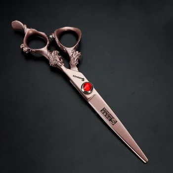 

Dragon Hair Cutting Scissors professional 6.0 440c Japan steel Pink Salon Style tool Thinning haircut shears barbershop barberia