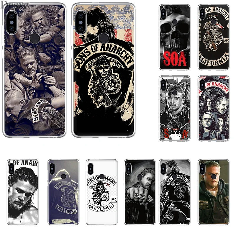 

Gerleek Sons Of Anarchy Hard Phone Case For Xiaomi Mi 5 6 8 9 9E 5S MAX 3 A1 A2 5X 6X A2 Lite F1 Mix 2S Protection Cover