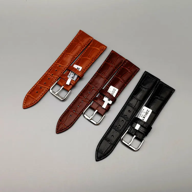 

Free Shipping Leather strap men's and women's all-purpose leather strap leather bamboo flower crocodile pattern