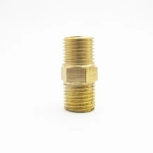 1/4 "BSP filetage mâle en laiton tuyau raccord hexagonal mamelon coupleur connecteur adaptateur pour eau carburant gaz longueur 28mm(China)