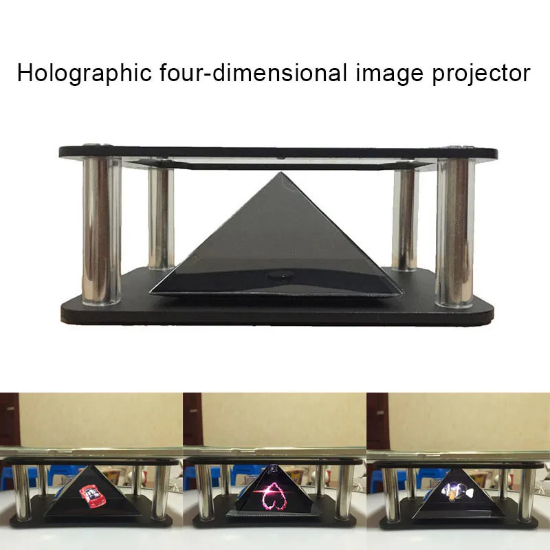Прямая поставка 3D голографический проектор Пирамида Четырехмерный дисплей изображения для мобильного телефона JLRJ88