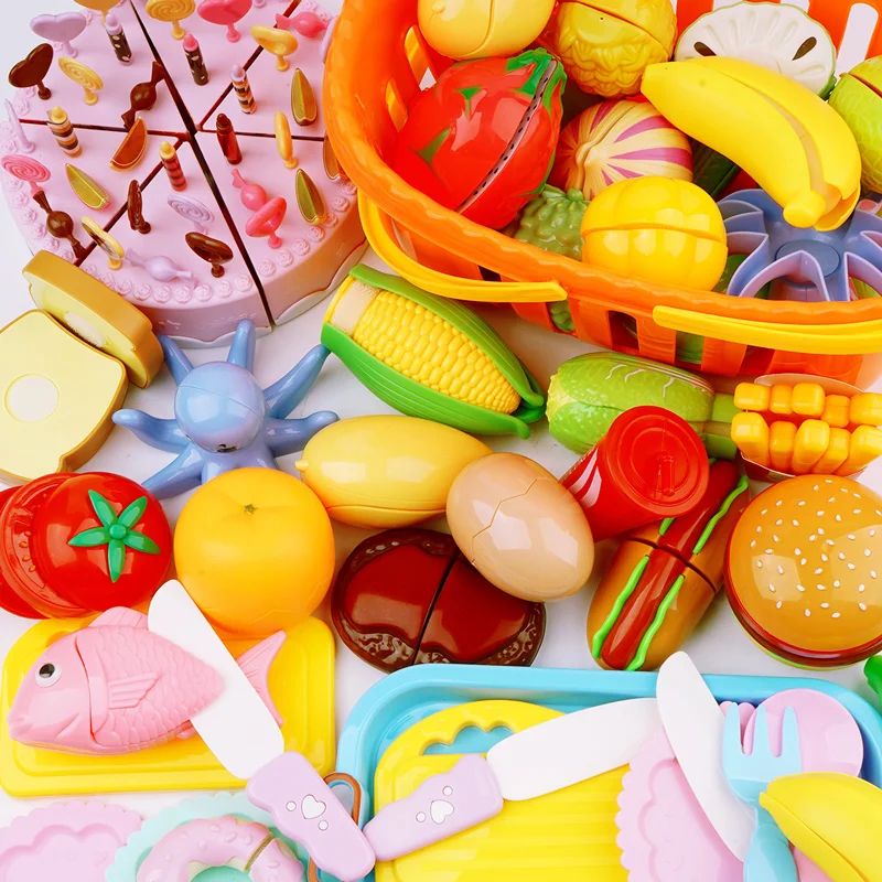 

Child Kitchen Play Food Toys Girl Mini Vegetable Fruit Potato Chips Sweets Fast Food Houseware Set Kid Infant Pretend Fake Goods