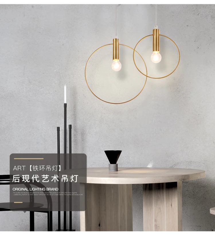 Simple pendant light Vintage retro LED indoor lamp ball gold modern coffe vintage bar shop living decoration hanging AC110-265v