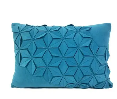 Современная неоклассическая ручная плиссированная желтая/синяя наволочка модель комнаты декоративная подушка для дивана