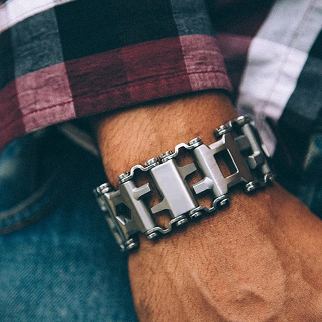 Men S Fashion Edc Multifunctional Stainless Steel Bracelet Pocket Men S Fashion Edc Multifunctional Stainless Steel Bracelet Pocket Outdoor Travel Tool Bracelets Bangles
