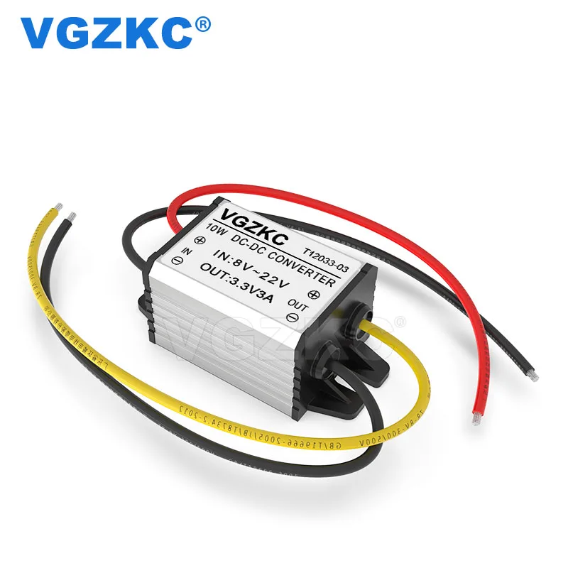 

12 V to 3.3 V 3A DC Power Converter 8-22V to 3.3 V 9W Voltage Module Voltage Reducer for Vehicle Power Supply