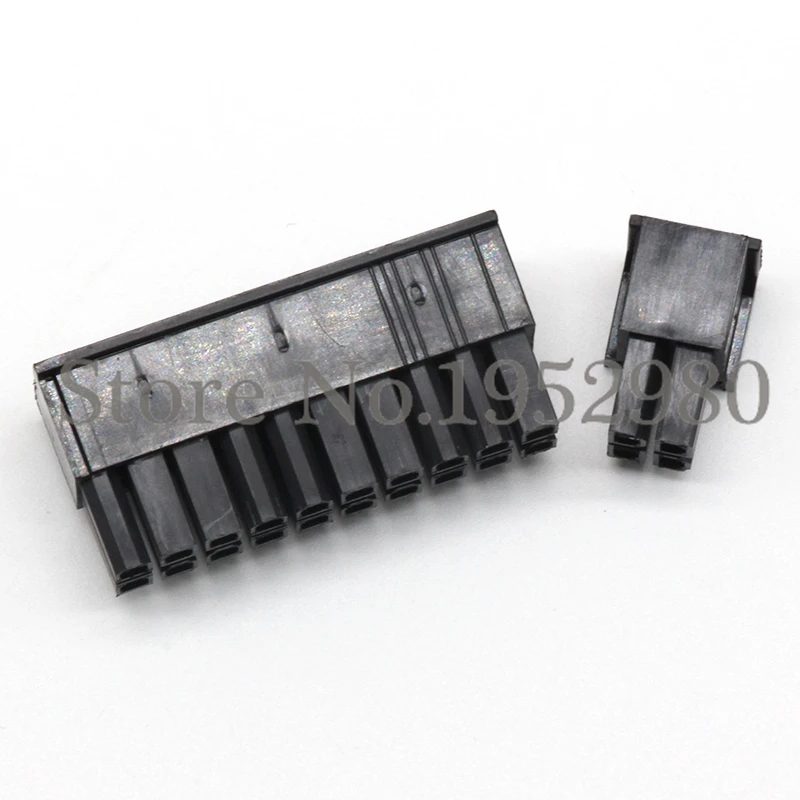 20 шт 4 2 мм шаг 5557 ATX PC разъем питания + 4Pin 24Pin Мужской Корпус черный|male power connector|housing