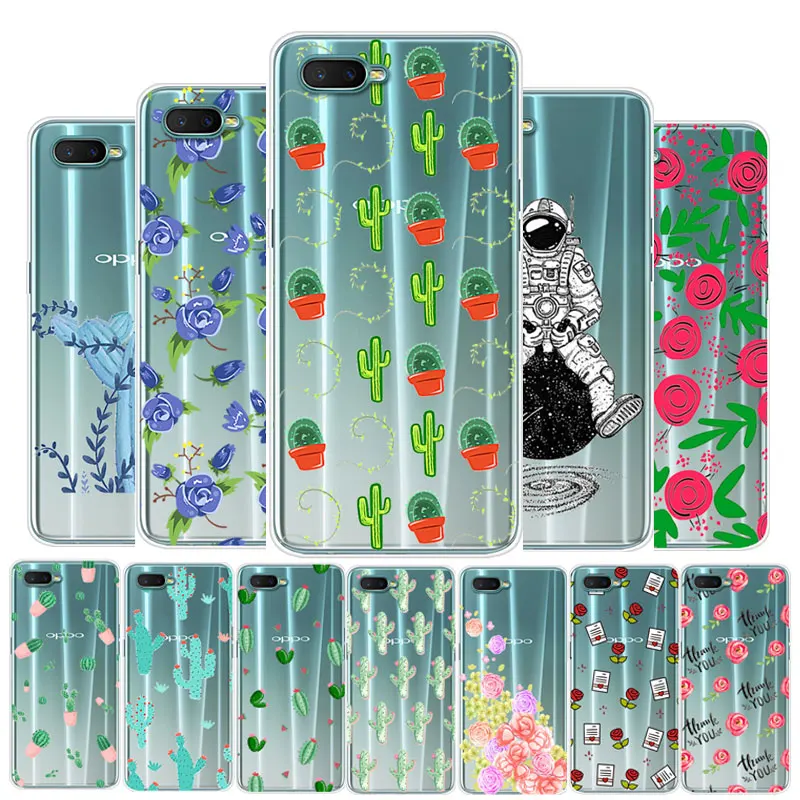 

For OPPO RX17 Neo Case Silicone Cactus Flower Clear Soft TPU Case For OPPO RX17 Phone Cover Coque Neo RX17Neo RX 17 Neo Funda