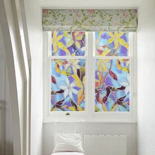 Матовые окрашенные цветочные со стеклом пленка стеклянные наклейки матовые непрозрачные для ванной самоклеющаяся пленка для спальни дома защита конфиденциальности