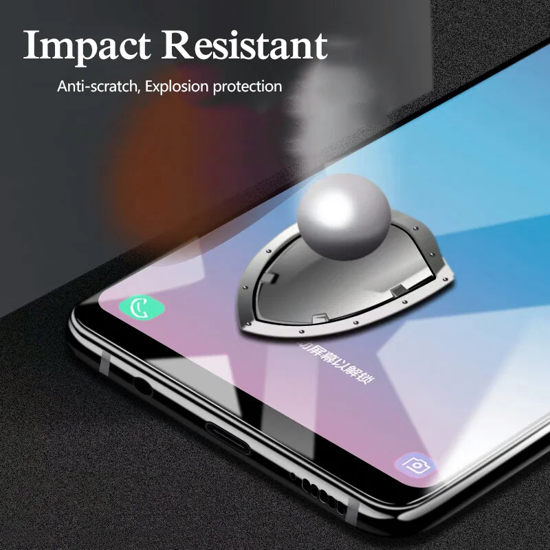Стекло на для Samsung Galaxy A7 2018 a750f протектор экрана samsun galax a 7 полное покрытие защитное