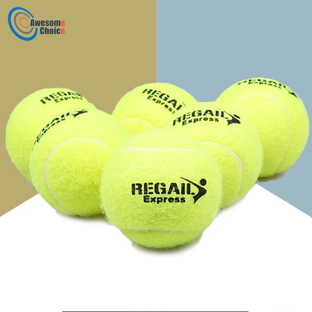 

6 pcs Tennis balls for Training 100% High Quality Synthetic Fiber Quality Rubber Competition Standard Tenis Balls