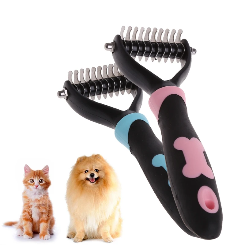 

Dog Pet Brush Dematting Grooming Deshedding Tool Trimmer Comb Rake 10/13/18 Blades Grooming Tool Daily Massage