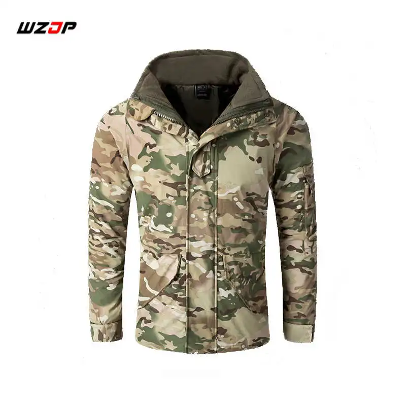 

WZJP Tactical Military Winter Men's Camouflage Three-in-one Windbreaker Lining Fleece Jacket Waterproof Windbreaker Jacket