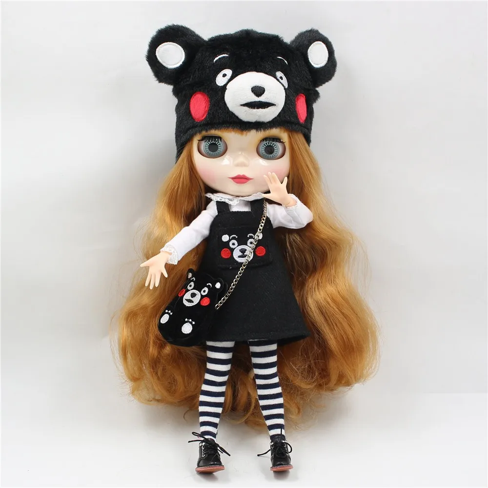 Kumamon ледяной blyth кукольные jecci five Игрушка костюм для сумочки и шляпы, чулки для девочек, костюм с футболкой платье