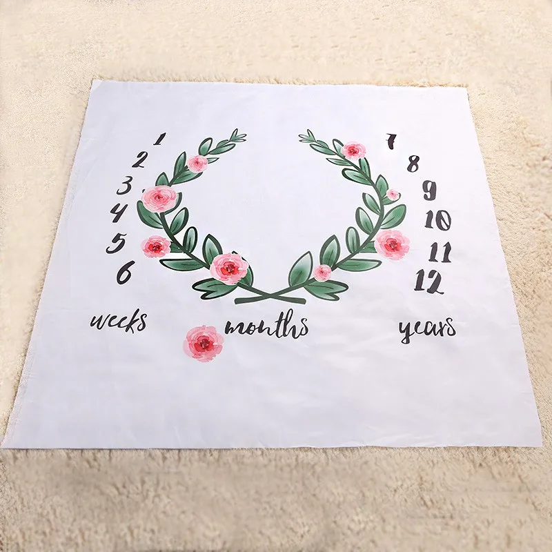 MOTOHOOD 100100cm Baby Blankets Newborn Flower Clock Baby Room Photography Accessories Photography Baby Props Blankets  (10)