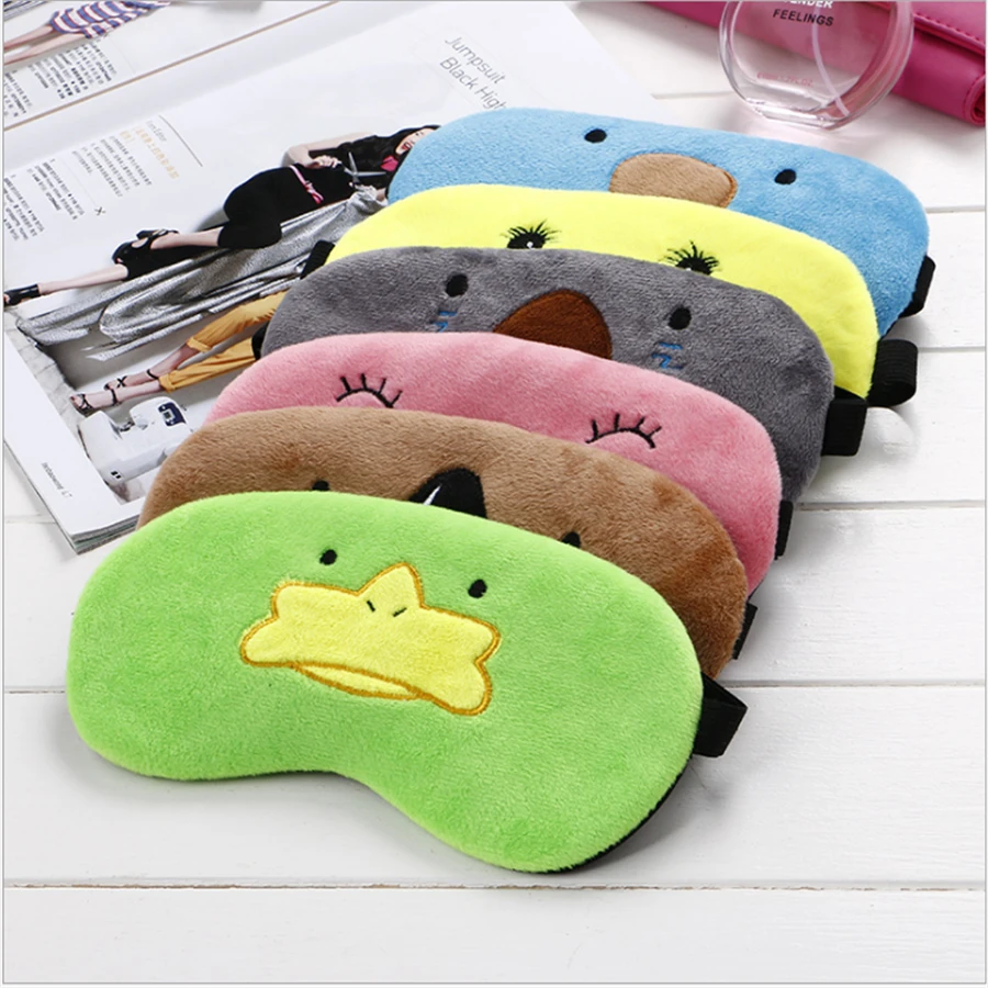 

Cartoon Plush breathable ice Bag Eye mask Sleeping Eye Mask Soft Padded Sleep Travel Shade Cover Rest Relax Sleeping Blindfold